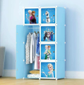 FROZEN 8 Cubic DIY (Nylone) Plastic Baby Clothes Cabinet Space Saver Organizer / Baby cupboard and Baby Hanging Wardrobe - BY KITCHENURYS. 