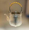 Glass Teapot with Heat Resistant Stainless Steel Infuser, Borosilicate Glass Teapot, Glass Tea Kettle | Classic Heat Resistant Glass Tea Pot with Removable Stainless Steel Lid and Strainer | Borosilicate Glass Tea Cup with Metal Handle 1000ml. 
