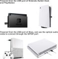 Bluetooth Adapter, Bluetooth 5.0 Audio Transmitter, Wireless Audio Adapter with USB and Optical for Switch Base, PS4, Xbox, TV, PC, 2 Devices Simultaneously, Plug and Play. 