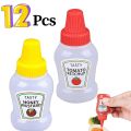 Mini Tomato Ketchup Bottle Portable Sauce Salad Bottle ,Reusable Plastic Sauce Containers for Ketchup Food-Safe & Freezer-Safe, Ketchup Squeeze Bottle. 