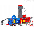My Take Along Car Parking Lot Playset, Combination Fire Station & Police Station Toy For Kids, Walkie_Talkie Loud Speaker Calling All Cars Rescue Team On The Way, Best Toy Play Set Gift For Kid Children Boys & Girls, City Action Track Sets For Vehicles. 