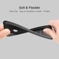 Auto Focus for Galaxy A30 Leather Texture Soft Silicone TPU Back Cover For Samsung Galaxy A30 - Black/Blue. 