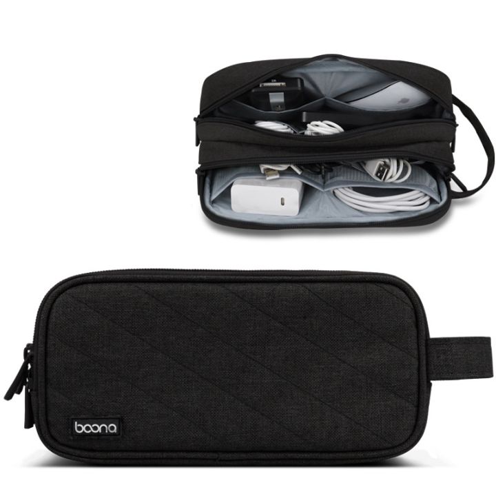 Electronics Cable Storage Bag Shockproof Water Travel Organizer for Laptop AC Adapter, Charger, Power Cord and Other Accessories