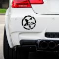 Auto Punisher Star Skull Head Pentagram(Black) Car Sticker,Car Accessories, Stickers for Car. 