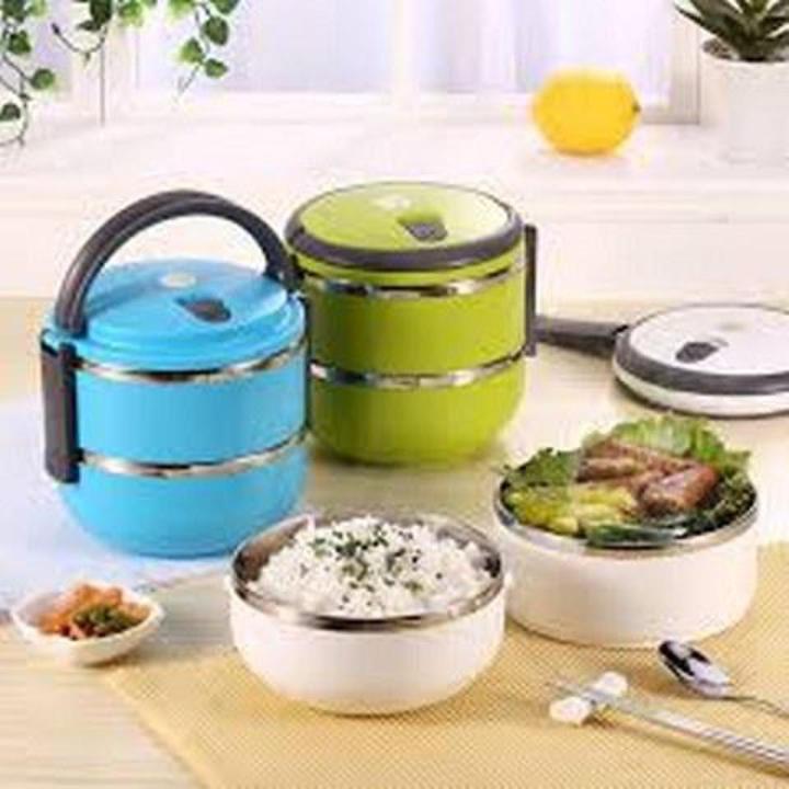 2 Layer Easy Portable Stainless Steel Office And School Lunch Box