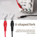 Test Lead Kit Replaceable Test Line Digital Multimeter Test Lead Probe Alligator Clip U - shaped Probe. 