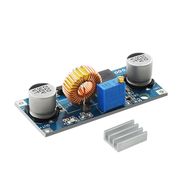 5A XL4015 DC-DC Buck Converter 4-38V to 1.25-36V 24V 12V 9V 5V Step Down Adjustable Power Supply Module LED Lithium Charger With Heat Sink