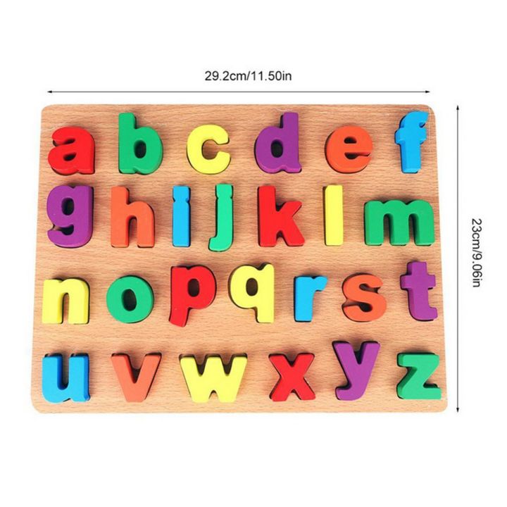 Wooden small abc Learning Toy Kids Educational Puzzle Board