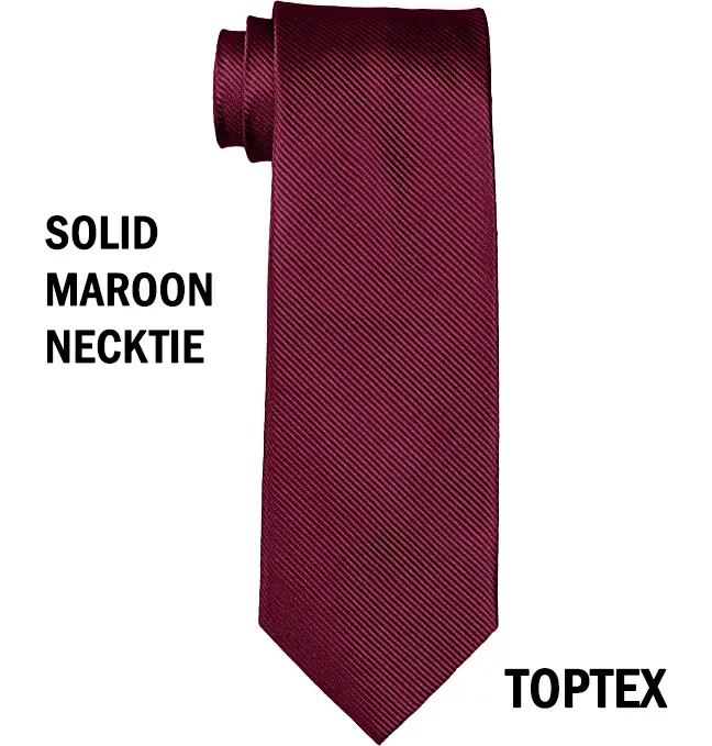 Solid%20Maroon%20Necktie%20Soft%20Polyester%20For%20Fashion,%20Formal%20Wear,%20Weddings,%20Prom,%20Celebration,%20parties,%20Unisex%20Classic%20Design%20-%20Image%204