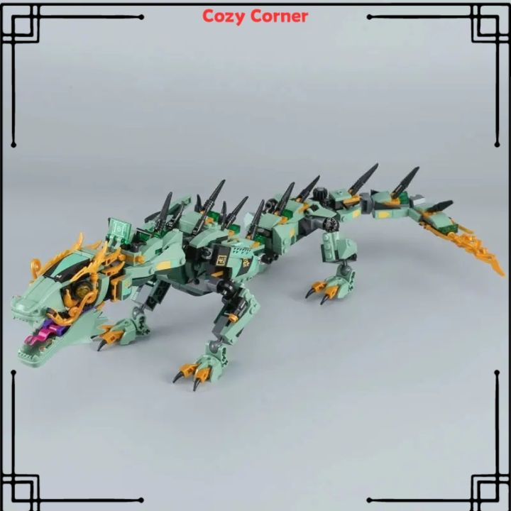 Cozy06051 Green Ninja Mech Dragon 544pcs Compatible 70612 Ninjago Lumilipad Mecha Dragon Building Blocks Bricks Laruan Regalobricks Toys Gift