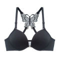 Sexy Butterfly Style Push-Up Bra for Women – Front Open, Padded, Available in Skin Blue & Purple Colors. 