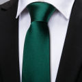 Olive Green Men Tie Silk Solid Pocket Square Cufflinks Sets Elegant Woven Necktie For Male Groom Wedding Party Barry.Wang 5261. 