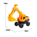 Smooth Edges Toy Mini Construction Vehicle Set Excavator Bulldozer Concrete Mixer Dirt Truck Kids' Engineering Toys Ideal Birthday Christmas Gift for Boys No Battery Required Engineering Truck Toy. 