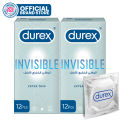 Durex Condoms Invisible 12 Pieces - Pack of 2. 