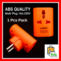 Universal Travel Adapter Multi Power Plug Socket - Mobile Multi Plug- Multi Shoe Adapter 3 Pin & 2 Sockets ABS Quality. 