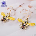 Yellow Bee Necklace Earrings Set  For Girls Best Gift Locket Metal Chain Simple Stylish Never Fade Pendant Jewelry Set for Girls Jewelry set. 