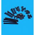 DreamsMart HQ 1/4 inch Width, 0.5inch / 1inch / 1.5inch / 2inch / 2.5inch / 3inch / 4inch Length Black Hexagonal Nut and Bolt Screw Nut Bolt. 