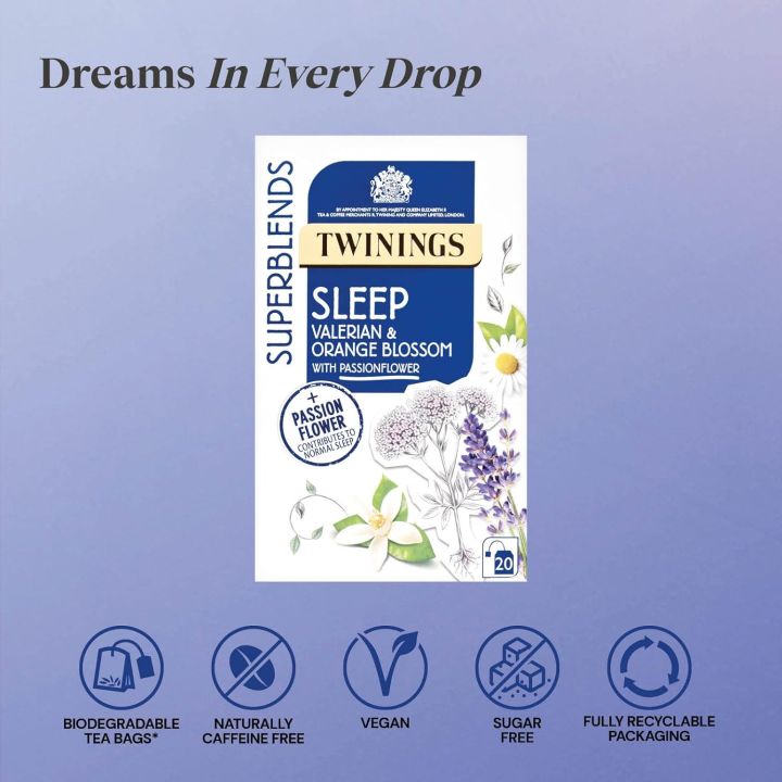 Twinings%20Superblends%20Sleep%20Tea%20-%20Valerian%20Root%20&%20Orange%20Blossom%20Herbal%20Tea%20Infusion%20with%20Passionflower%20&%20Lavender%20-%20Sleep%20Tea,%2020%20Biodegradable%20Tea%20Bags%20-%20Image%202