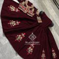 Maxi with separate koti Heavy Embroidery 6 New unique color Beautiful Colors  Fashion Party Wear Stitched By. 