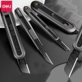 Deli Utility Knife Portable Pocket Box Cutter Retractable Paper нож 18MM 9MM Metal Blade for Office School Stationery Supplies. 