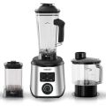 BARDEFU Durable Germay Made most powerfull Blender|3 In 1 Multifunctional Juicer |15 Rotating Speed |Stainless Steel Body |Strong And Powerfull motor |2.5 Large Capacity and Unbreakable Jug 1000 Ml with meat choper and grinder (SILVER). 