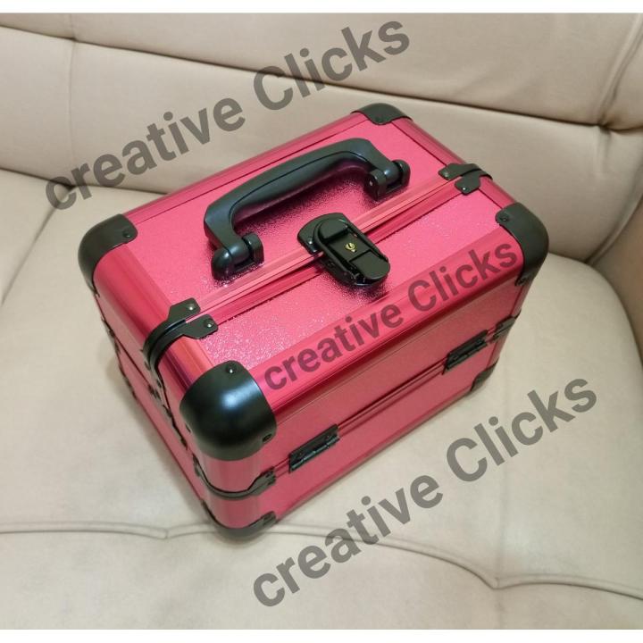 NEW Vanity Box Case, Aluminium Make Up Case, Cosmetic Case, Make Up Box, Beauty Case -Pink Color