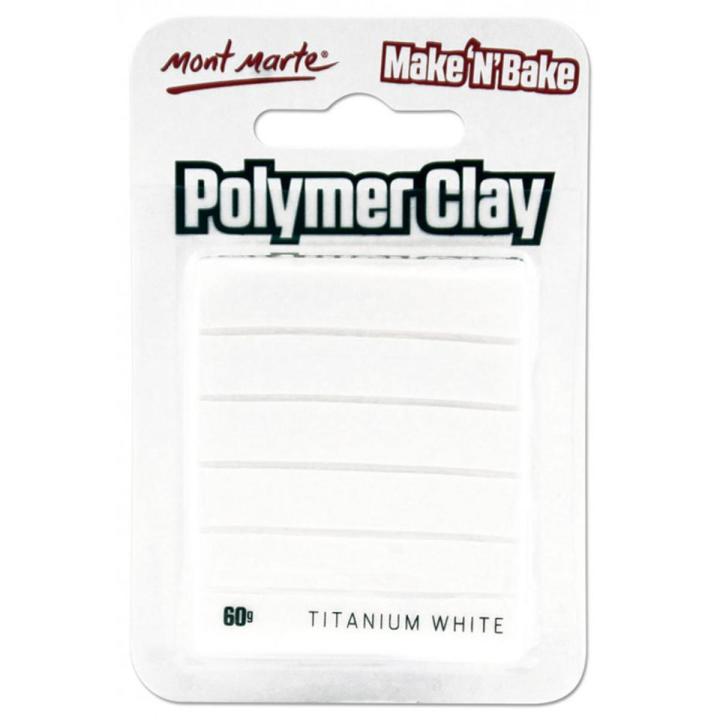 Mont Marte Make N Bake Polymer Clay 60g - Titanium White