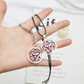 [ New ] Anime Naruto Xiao Organization Hongyun Checkmark Flag Mukakashi III Magatama Sharingan Necklace Keychain. 