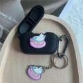 New Caroton Cat Silicone Soft Case for JBL WAVE BUDS Earphone Protector Cover for JBL WAVE100 TWS Headphone Bag with Keyring. 