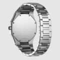 Ultra Thin Black Dial Stainless Steel Men's Watch Silver-tone A-UTB01. 