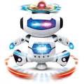 Musical Walking Dancing Robot Toy for Kids, Music Sounds Lights, 360° Body Spinning, Robot Toys for Kids,Smart Space Dancing Robot Singing Walking Intelligent Educational Toys with Music/Light ,for Ages 3 and up (White). 