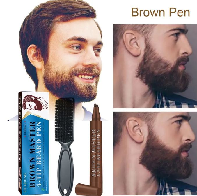 GUANJING%20Brown%20Colors%20Men%20Waterproof%20Beard%20Filler%204%20Tip%20Beard%20Filler%20Beard%20Filler%20Pen%20Kit%205ml%20GJ7079%20-%20Image%205