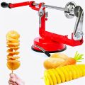 High-Quality Stainless-Steel Spiral Potato Slicer With Non-Slip Rubber Feet. 