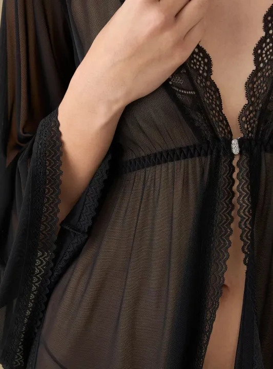 2%20Piece%20Textured%20Night%20Dress%20with%20V-neck%20and%20Long%20Sleeves%20-%20Image%204