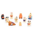 Home Decoration Exquisite Japanese Style Orange Bib Cat Decor. 