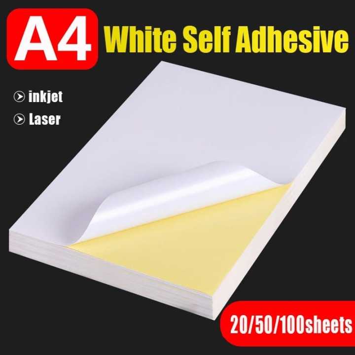20-50%20Sheets%20A4%20White%20Self%20Adhesive%20Sticker%20Label%20Glossy%20Surface%20Paper%20Sheet%20for%20Inkjet%20Printer%20Copier%20Craft%20Paper%20-%20Image%202