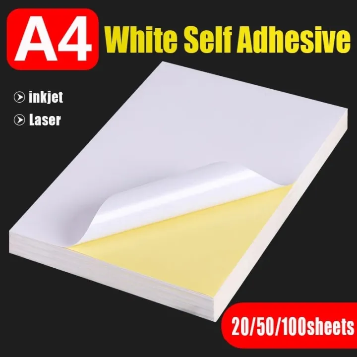 20-50%20Sheets%20A4%20White%20Self%20Adhesive%20Sticker%20Label%20Glossy%20Surface%20Paper%20Sheet%20for%20Inkjet%20Printer%20Copier%20Craft%20Paper%20-%20Image%202