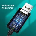 USB to 3.5mm Jack Audio Adapt USB to Aux Cable External Stereo Sound Card Support USB to TRRS 4-Pole Aux Port. 