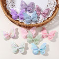 2/4/5Pcs Girls Cute Sequins Double Butterfly Clip Hairpins DIY Headwear Bow Decor Hairgrip Children Hair Accessories. 