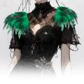 Feather Cape Shawl Gothic Layered Feather Shoulder Wrap Roles Play Dress up Collar for Festivals. 