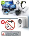 Travel Adapter USA Adapter Socket with USB A & C. 