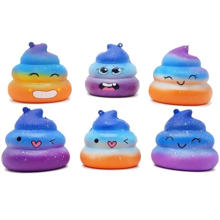 【Funny Bunny Toy Store】Fidget Toy Kawaii Squishy Galaxy Emoji Slow Rising Antistress Stress Relief Squeeze Squishies Shit Adult Kids
