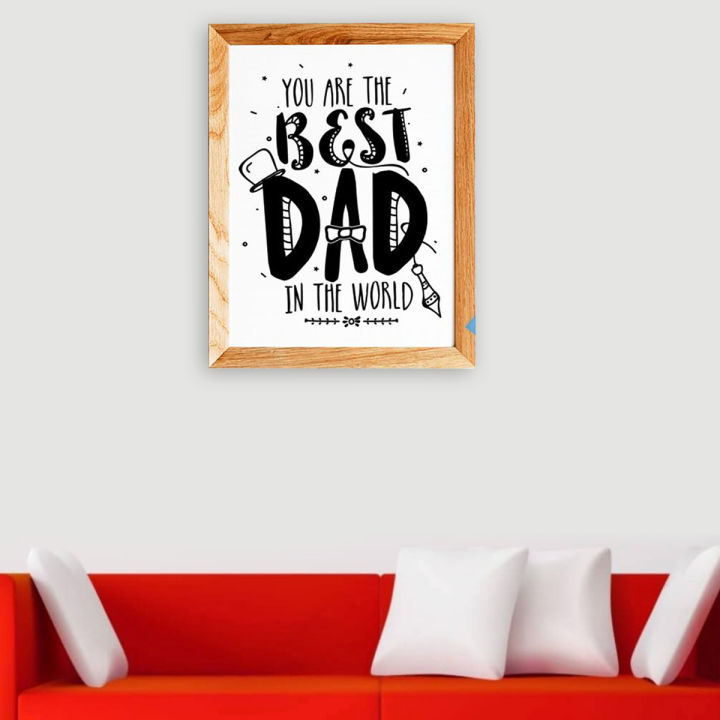 Best Dad Ever 8x12 Glass Front Photo Frame Gift for Father