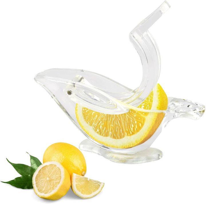 Manual Lemon Juicer Acrylic Manual Lemon Slice Squeezer Hand Juicer for Orange Lemon and Lime Bird Shape