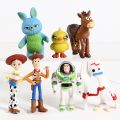 Toy Story 4 Woody Jessie Buzz Lightyear Bullseye Forky Ducky Bunny PVC Figures Toys 7Pcs/Set. 