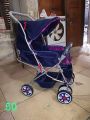 Alloy Foldable Baby Stroller Pram For Newborn  Blue/Red color with  6 Big Tyres. 