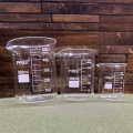 Glass Beaker set of 100ml, 250ml, 500ml Pyrex, Low Form Griffin, Borosilicate 3.3 Glass, marking Scale, Graduated. Glass Beaker High Quality, Laboratory use. 