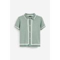 Next UK Textured Knit Button Through Polo Shirt for Baby Boys, Kids. 