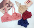 Pack Of 2 Non-Padded & Non-Wired Full Cover Full Net Transparent Bra A486. 
