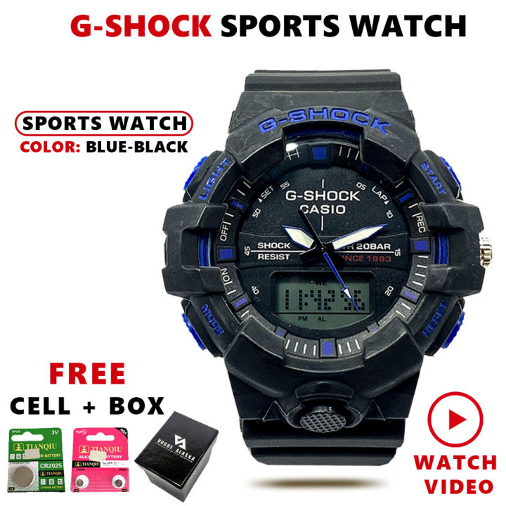 Men’s Military Mud Resist Dual Time Multifunctional Display Waterproof Sports Watch
